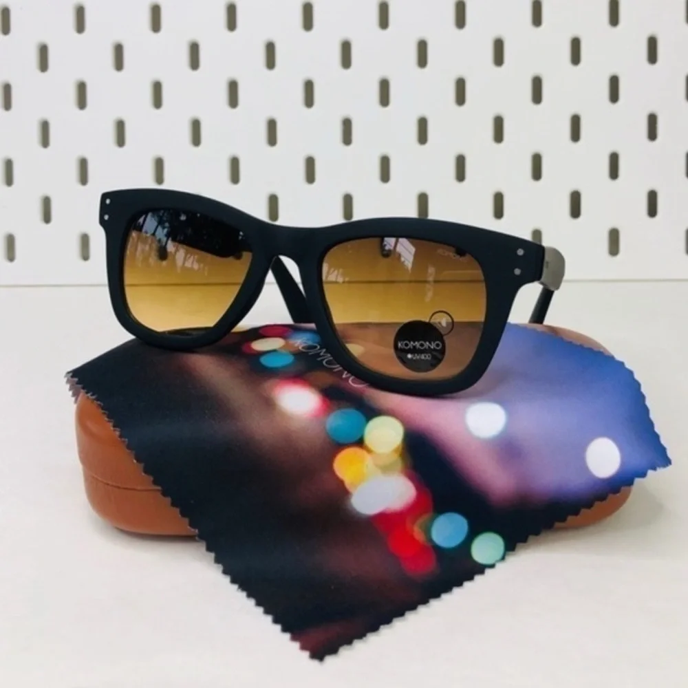 KOMONO Allen Black Rubber Sunglasses (NEW) 🕶